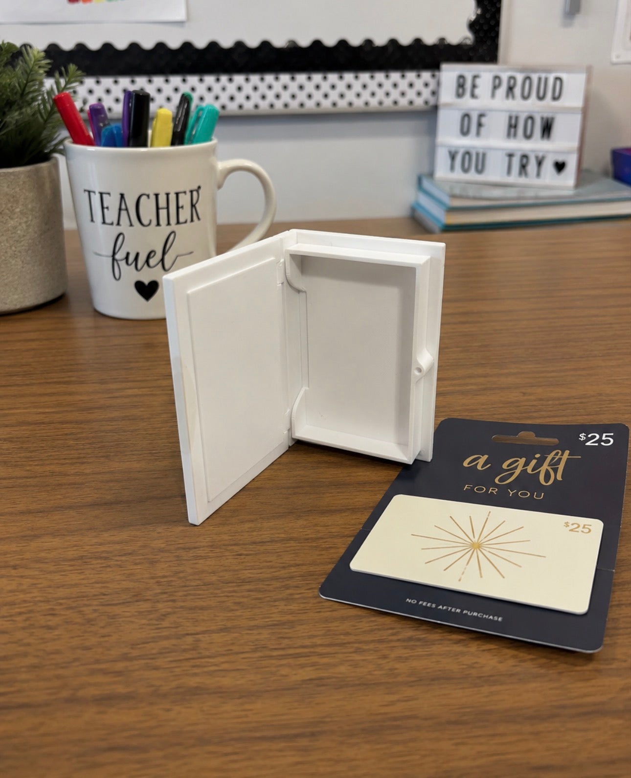 Teacher appreciation gift card holder